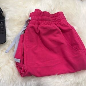 Figs Zamora Jogger High Waist Scrub Pants hot pink Medium